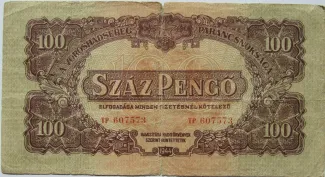 Hungary 100 Pengő, 1944 obverse