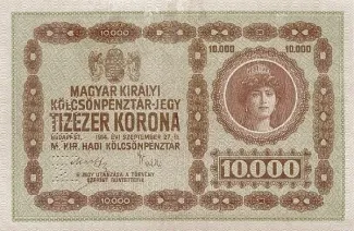 Hungary 10,000 Koron, 1914 P-3 obverse