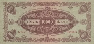 Hungary 10.000 Pengő, 1945 reverse