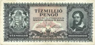 Hungary 10.000.000 Pengő, 1945 obverse