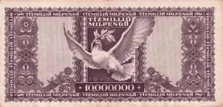 Hungary 10.000.000 Milpengő, 1946 reverse