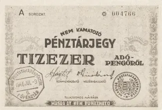 Hungary 10.000 Adopengo, 1946 obverse