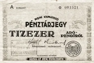 Hungary 10.000 Adopengo, 1946 obverse