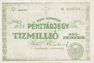Hungary 10.000.000 Adopengo, 1946 obverse