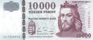 Hungary 10.000 Forint, 1997-1999 obverse