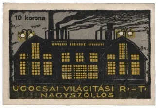 Hungarian notgeld 10 Korona, 1919 reverse