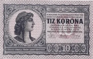 Hungary 10 Koron, 1919 P-36 obverse