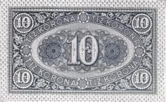 Hungary 10 Koron, 1919 P-36 reverse