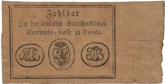 Hungarian notgeld 15 Kreuzer, 1811 reverse