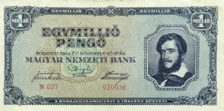 Hungary 1.000.000 Pengő, 1945 obverse