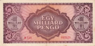 Hungary 1.000.000.000 Pengő, 1946 reverse