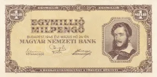 Hungary 1.000.000 Milpengő, 1946 obverse
