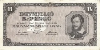 Hungary 1.000.000 B.‑pengő, 1946 obverse