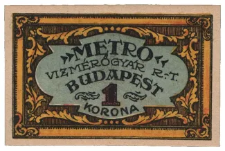 Hungarian notgeld 1 Koron, 1922 reverse