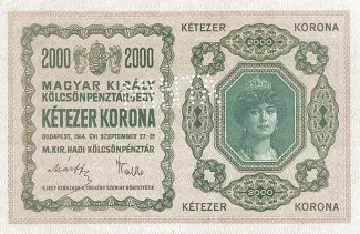 Hungary 2,000 Koron, 1914 P-2 obverse