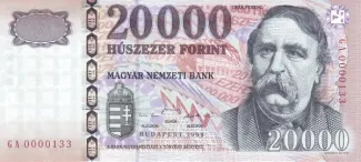 Hungary 20.000 Forint, 1999 obverse