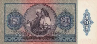 Hungary 20 Pengő, 1941 reverse