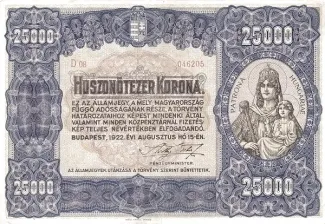 Hungary 25.000 Korona, 1922 image