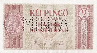 Hungary 2 Pengő, 1938 P-103 obverse