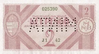 Hungary 2 Pengő, 1938 P-103 reverse