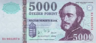Hungary 5.000 Forint, 2005-2006 obverse