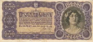 Hungary 500.000 Korona, 1923 image