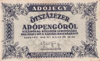 Hungary 500.000 Adopengo, 1946 obverse