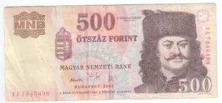 Hungary 500 Forint, 2001-2010 obverse