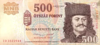 Hungary 500 Forint, 2007-2013 obverse