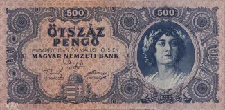 Hungary 500 Pengő, 1945 obverse