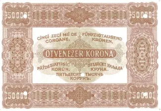 Hungary 50,000 Koron, 1922 P-70 reverse