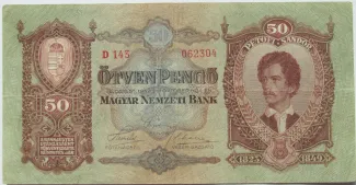 Hungary 50 Pengő, 1932 obverse