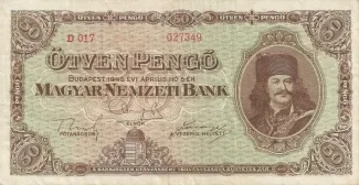 Hungary 50 Pengő, 1945 obverse