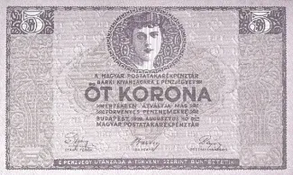 Hungary 5 Koron, 1919 P-40 obverse