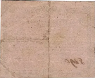 Hungarian notgeld 5 Pengő, 1849 reverse