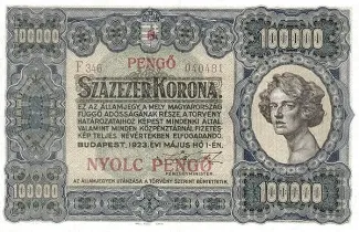 Hungary 8 Pengő, 1925 obverse