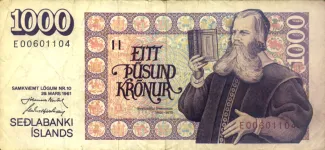Iceland 1.000 Krónur, 1961 image