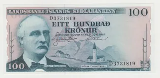 Iceland 100 Krónur, 1957 obverse
