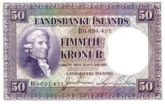Iceland 50 Krónur, 1928 obverse