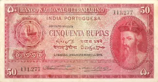 India 50 Rupias, 1945 obverse