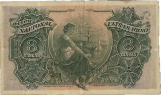 India 8 Tangas, 1917 reverse