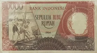 Indonesia 10.000 Rupiah, 1964 image