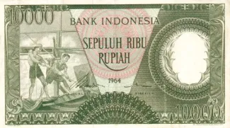 Indonesia 10.000 Rupiah, 1964 image