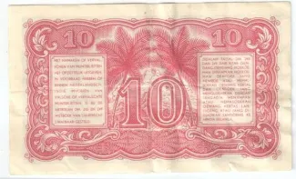 Netherlands East Indies 10 Sen, 1947 reverse