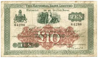 Ireland 10 Pounds, 1922-1927 obverse