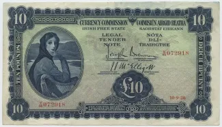 Ireland 10 Pounds, 1928-1933 obverse