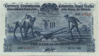 Ireland 10 Pounds, 1929 obverse