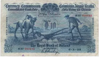 Ireland 10 Pounds, 1929 obverse