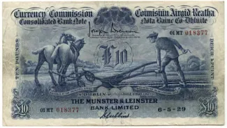Ireland 10 Pounds, 1929-1939 obverse