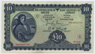 Ireland 10 Pounds, 1943-1944 obverse